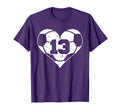 Soccer Number 13 Jersey Funny Soccer T-Shirt - Novelty Apparel Men Women
