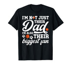 Their Biggest Fan Soccer Basketball Dad T-Shirt - Graphic Print Men Women