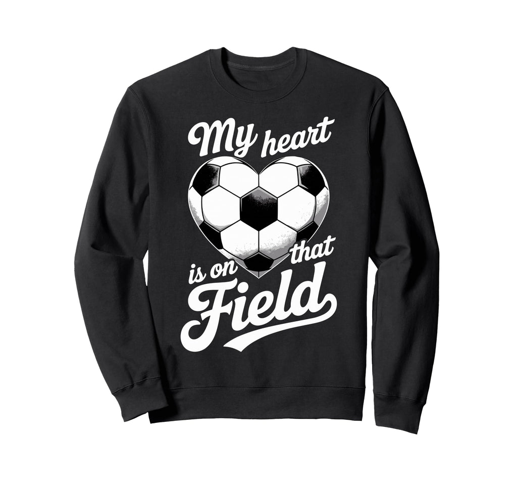 My Heart Is That Field Soccer Player Sweatshirt - Minimalist Print Unisex