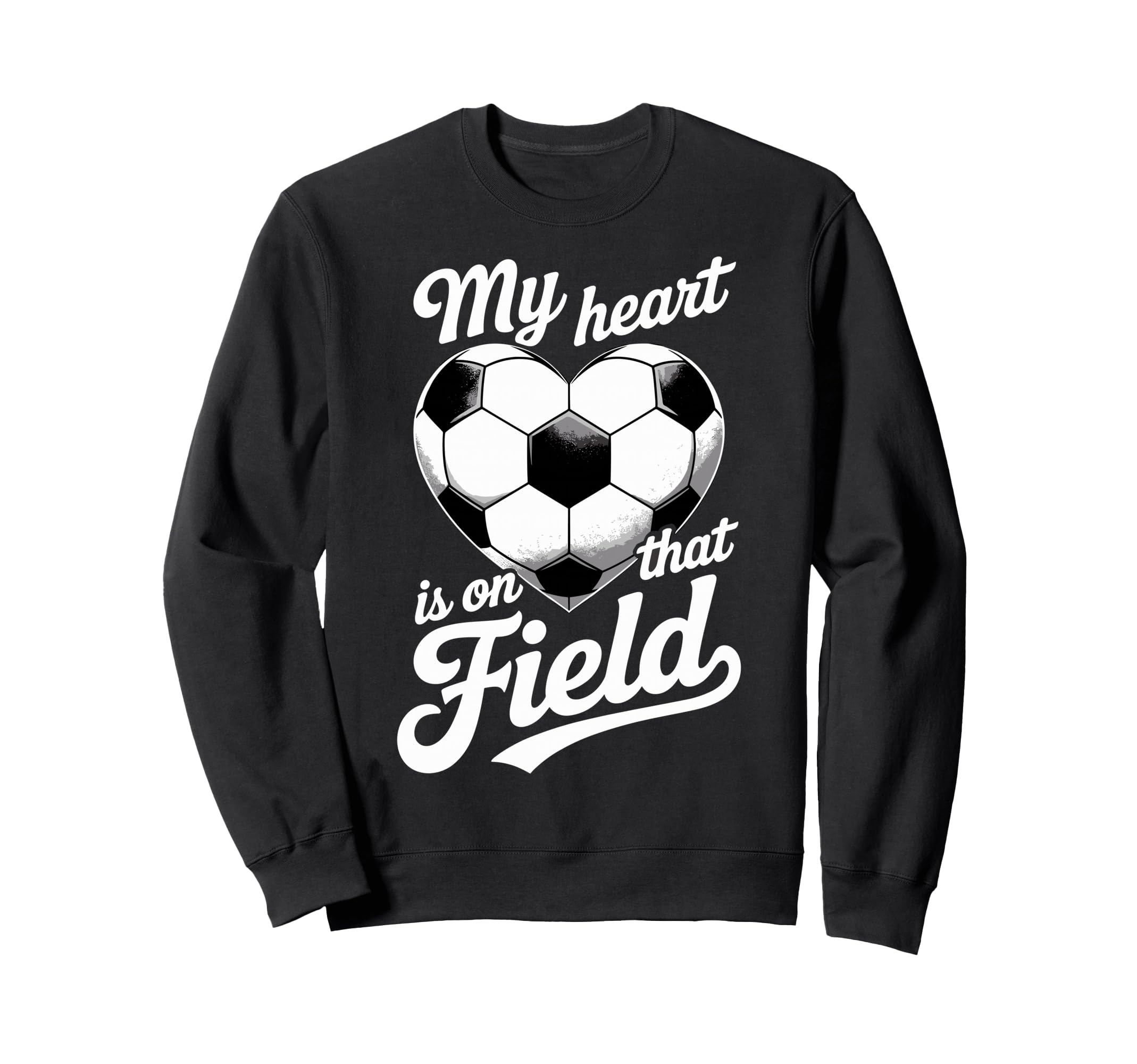 My Heart Is That Field Soccer Player Sweatshirt - Minimalist Print Unisex