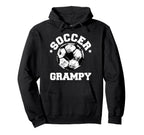 Soccer Grampy Soccer Ball Distressed Hoodie - Custom Art Print Unisex