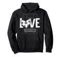 Love Soccer Funny Hearty Soccer Field Hoodie - Graphic Print Men Women