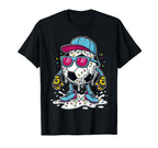 Soccer Ball Melting Ice Cream Drip T-Shirt - Streetwear Style for Adults
