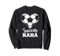 Soccer Nana Heart Funny Soccer Sweatshirt - Minimalist Print Men Women