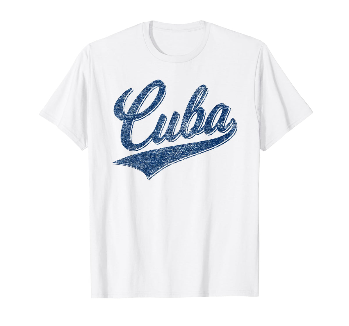 Cuba Flag Baseball Sport Swoosh T-Shirt - Minimalist Print Men Women