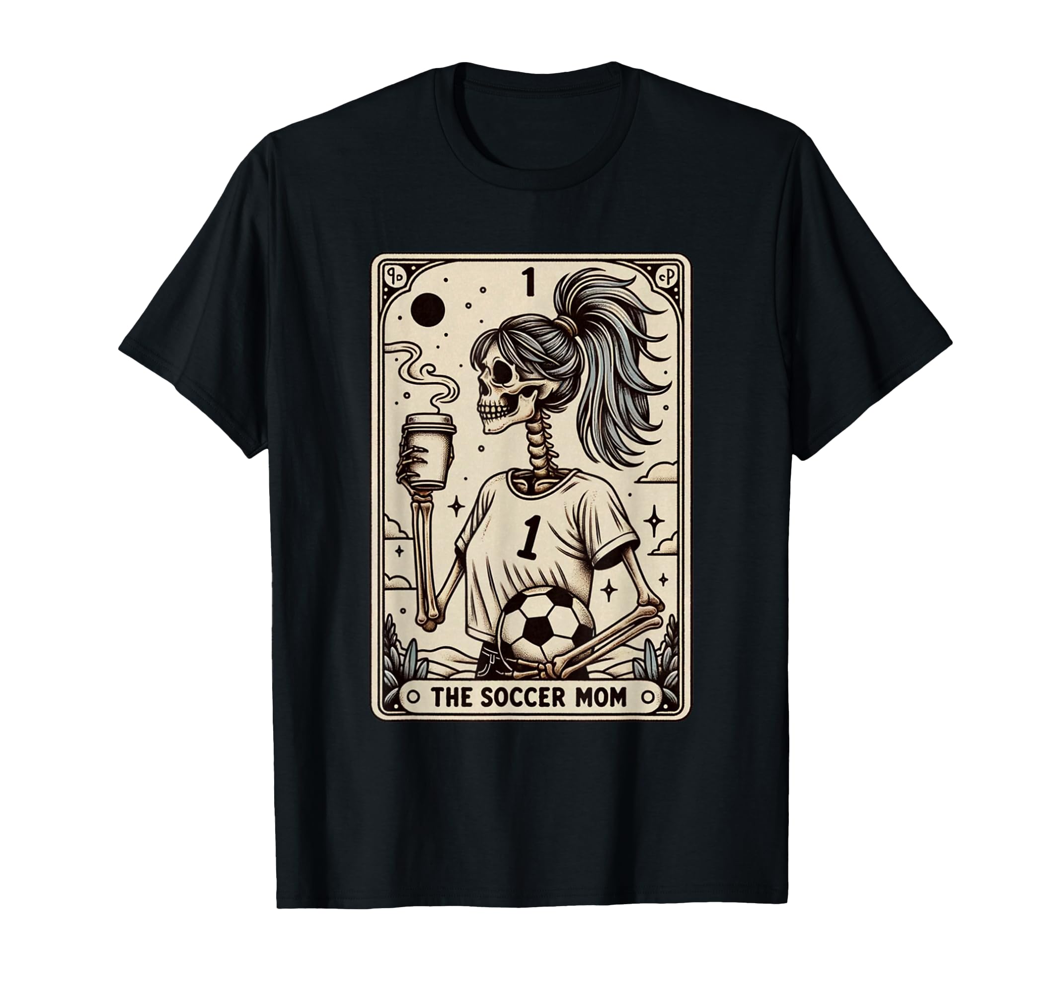 Soccer Mom Tarot Card Halloween T-Shirt - Streetwear Style for Adults