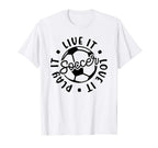Live It Love It Play It Soccer Funny T-Shirt - Graphic Print Men Women