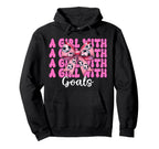 Goals Soccer Coquette Bow Hoodie - Unique Graphic Unisex