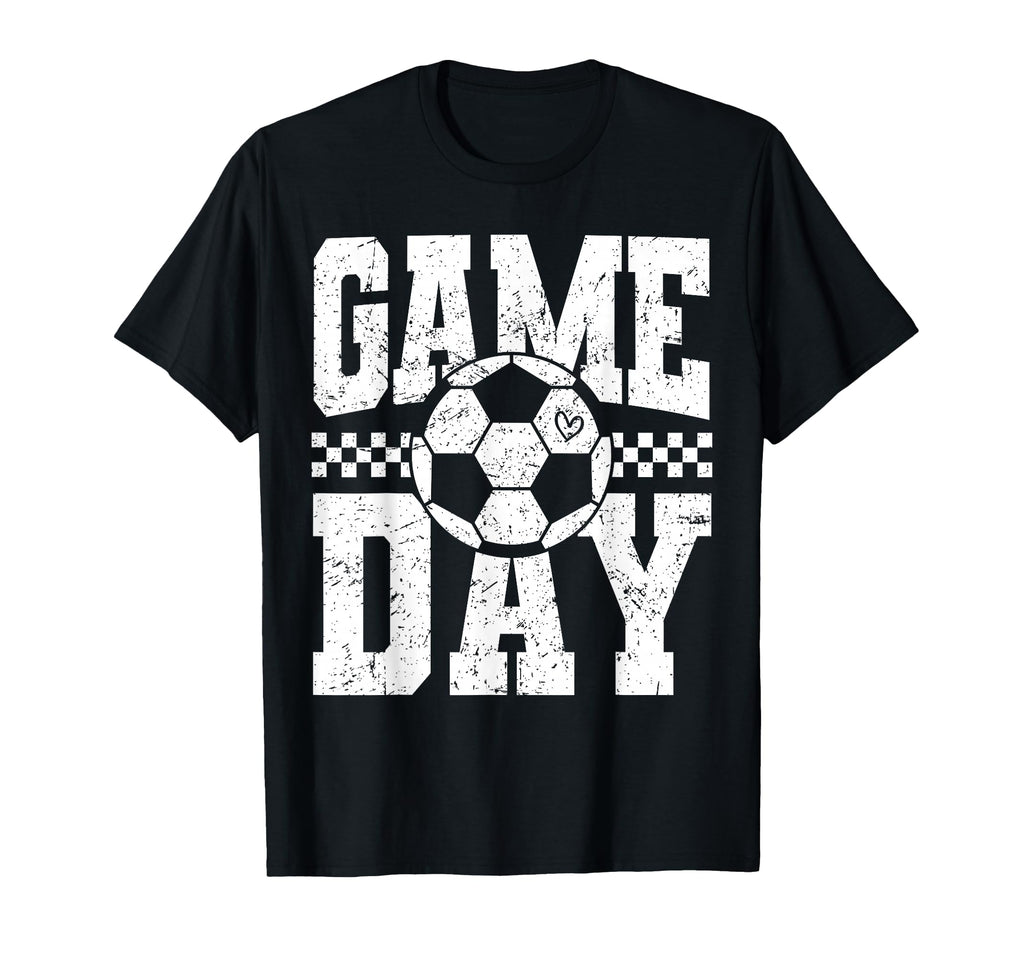 Checkered Game Day Soccer Sport Lover T-Shirt - Fun Novelty Design Unisex