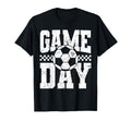 Checkered Game Day Soccer Sport Lover T-Shirt - Fun Novelty Design Unisex
