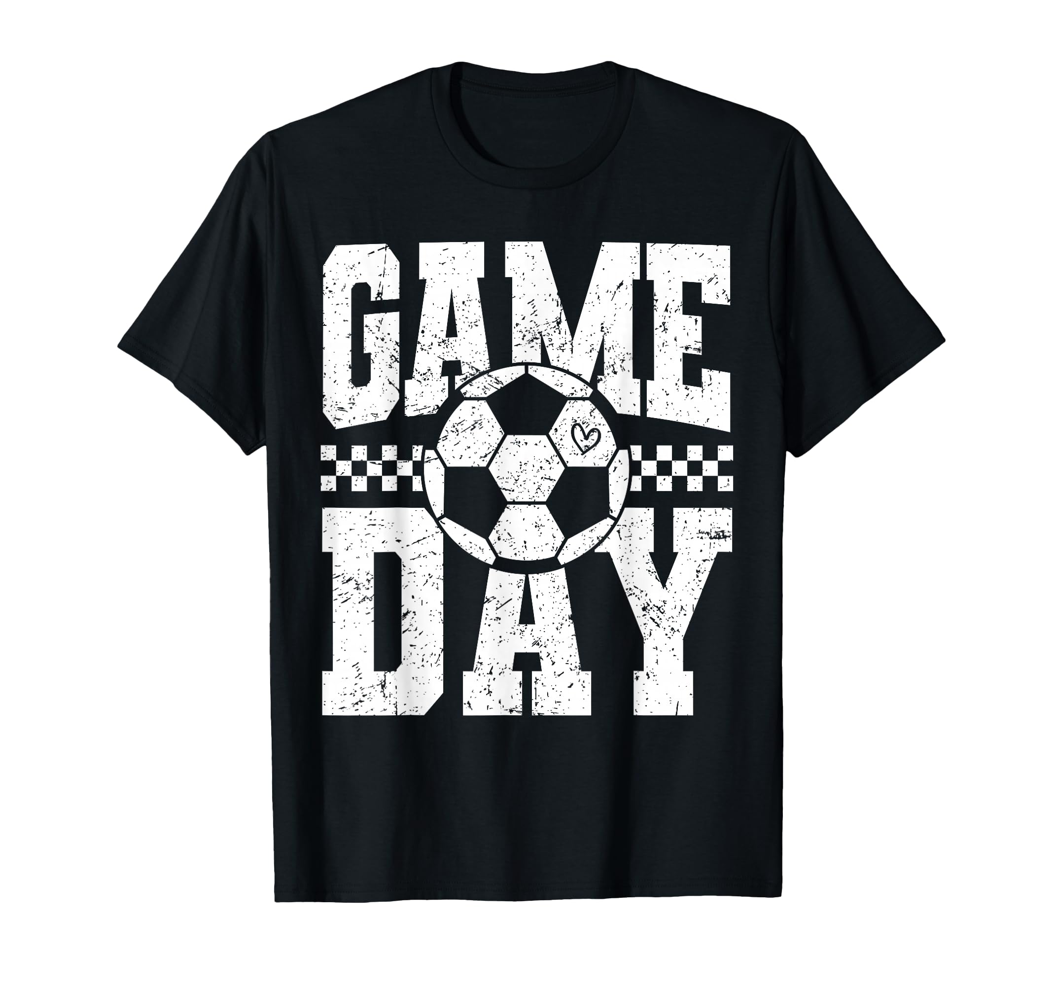 Checkered Game Day Soccer Sport Lover T-Shirt - Fun Novelty Design Unisex