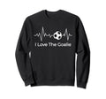Soccer Mamas I Love Goalie Heartbeat Sweatshirt - Unique Graphic Unisex