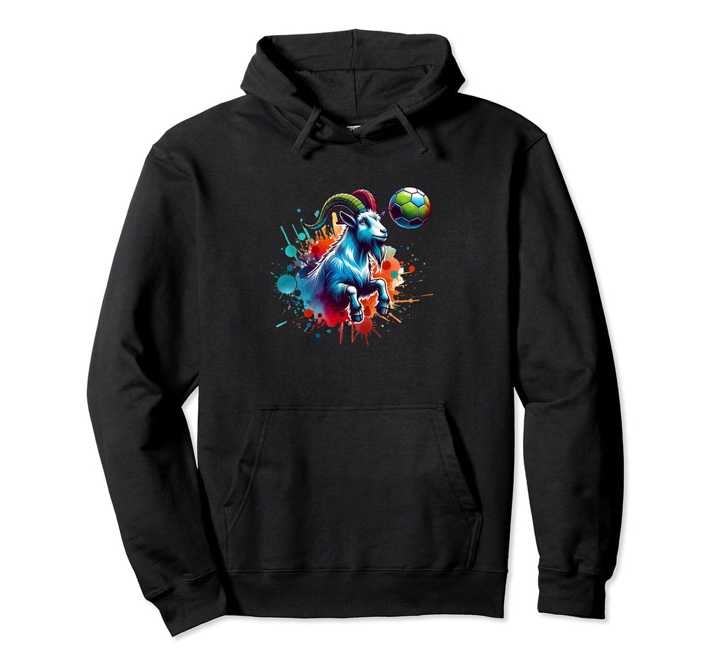 Goat Soccer Champion Player Ball Team Hoodie - Trendy Graphic for Adults