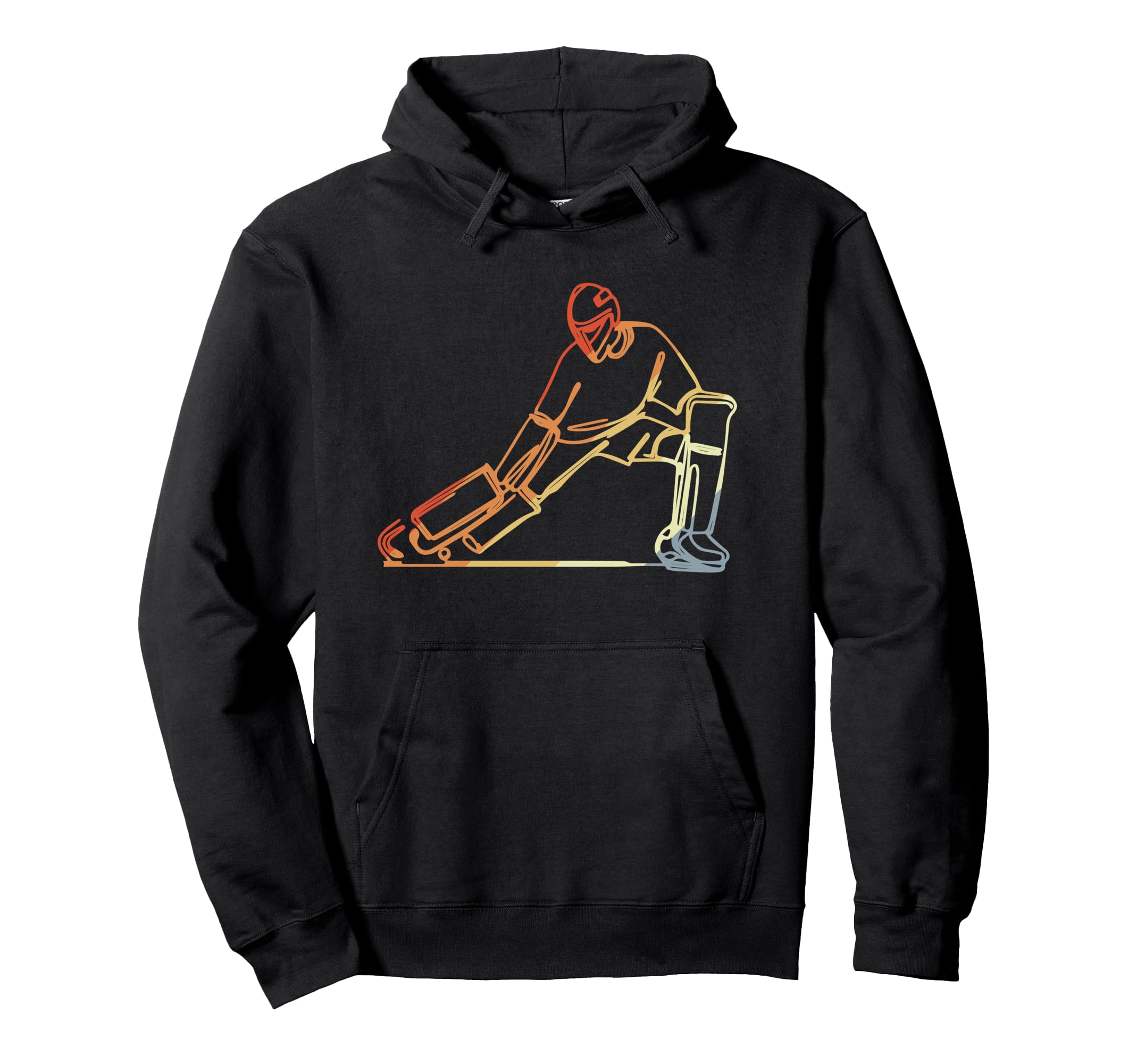 Field Hockey Goalkeeper Sketch Hoodie - Graphic Print Men Women