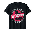 Funny Just Who Loves Soccer Soccer T-Shirt - Graphic Print Men Women