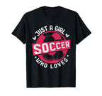 Funny Just Who Loves Soccer Soccer T-Shirt - Graphic Print Men Women