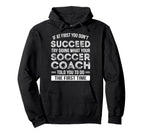 Soccer Coach Gift Funny Thank You Hoodie - Fun Novelty Design Men Women