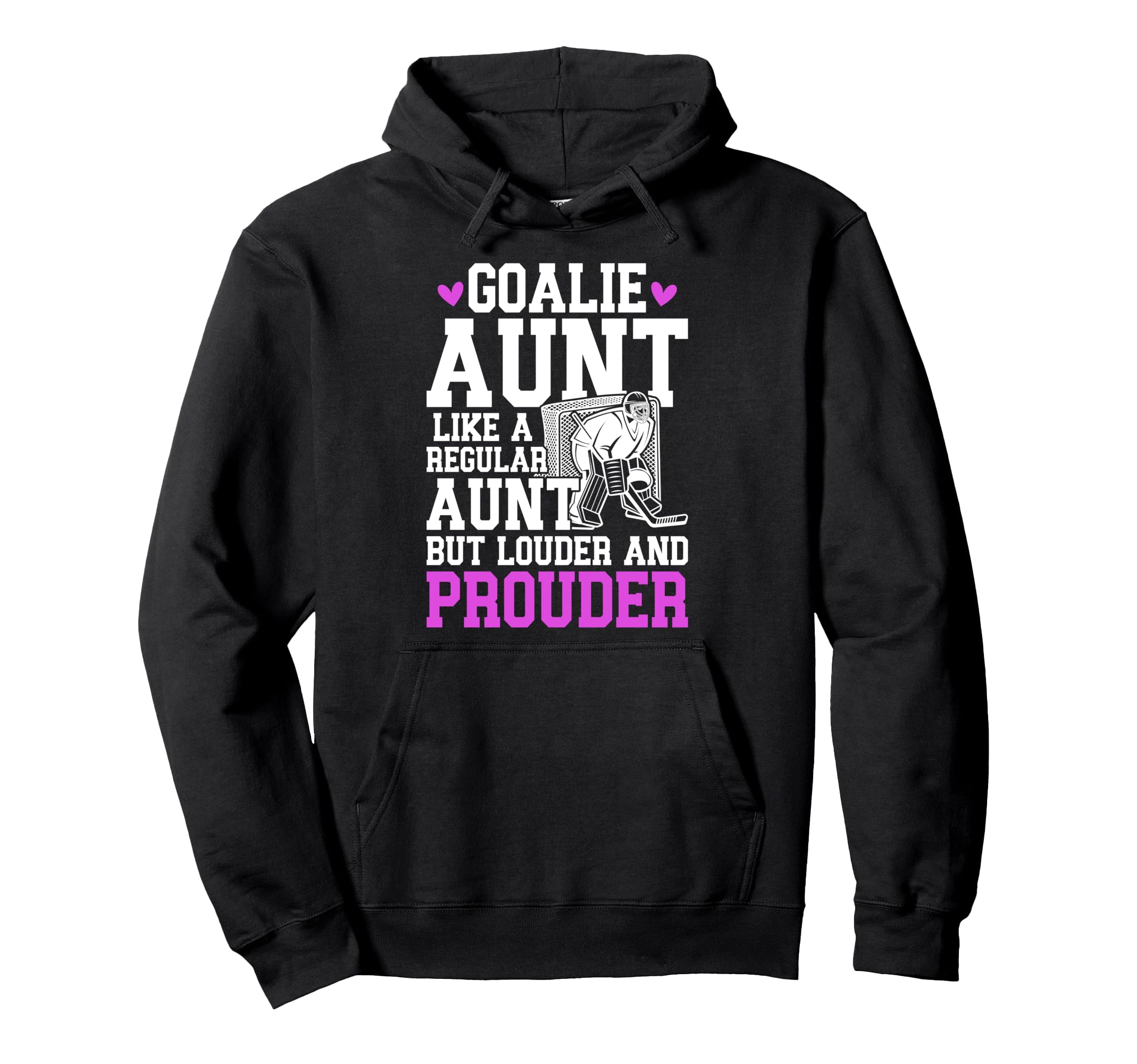 Hockey Goalie Aunt Definition Hockey Hoodie - Novelty Apparel for Adults