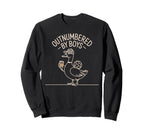 Outnumbered Funny Mom Goose Sweatshirt - Aesthetic Graphic for Adults