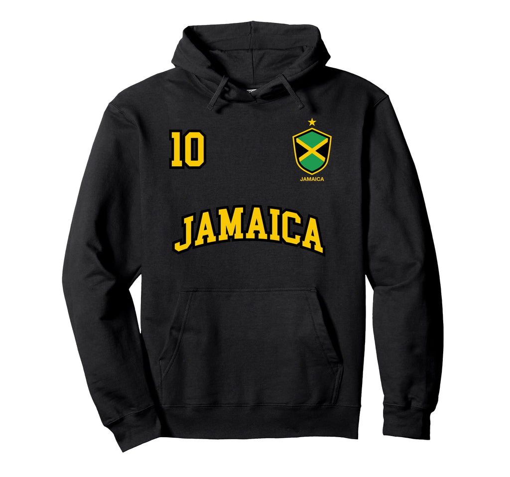 Jamaica Number 10 Soccer Team Sports Hoodie - Custom Art Print Men Women