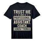 Mens Assistant Coach Dad Professional T-Shirt - Unique Graphic for Adults