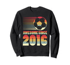 Awesome Since 2006 Soccer 10Th Birthday Sweatshirt - Unique Graphic Unisex