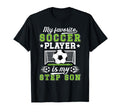 Proud Soccer Step Dad Soccer Player T-Shirt - Unique Graphic Unisex
