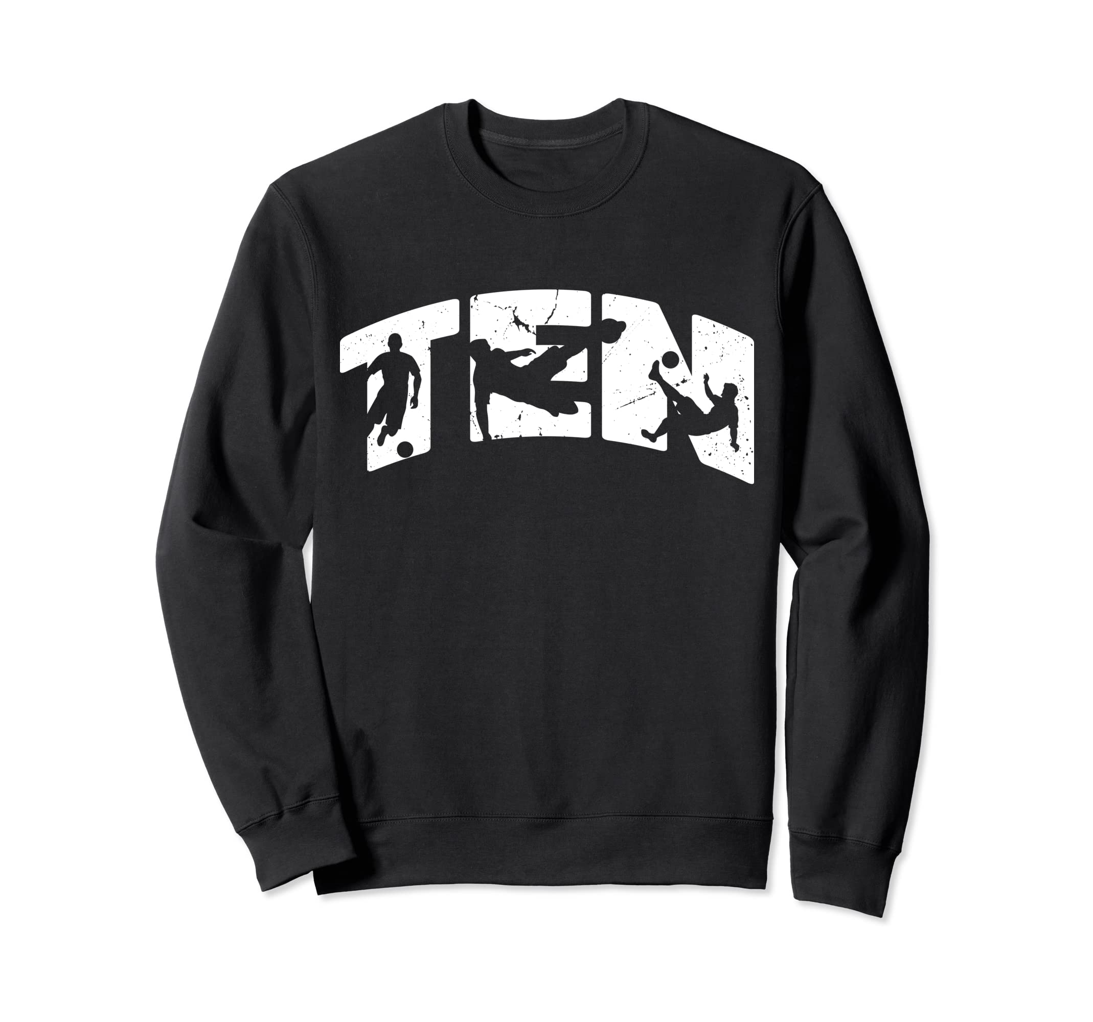 10Th Birthday Soccer 10 Years Old Sweatshirt - Graphic Print for Adults