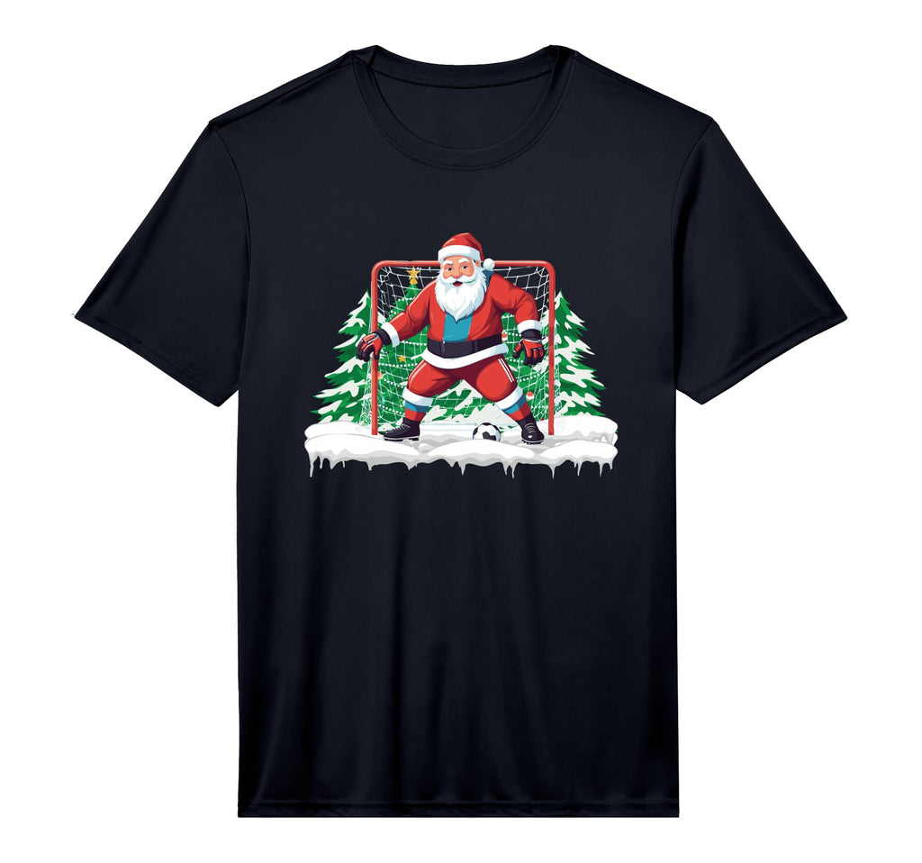 Soccer Goalie Santa Soccer Player T-Shirt - Graphic Print for Adults