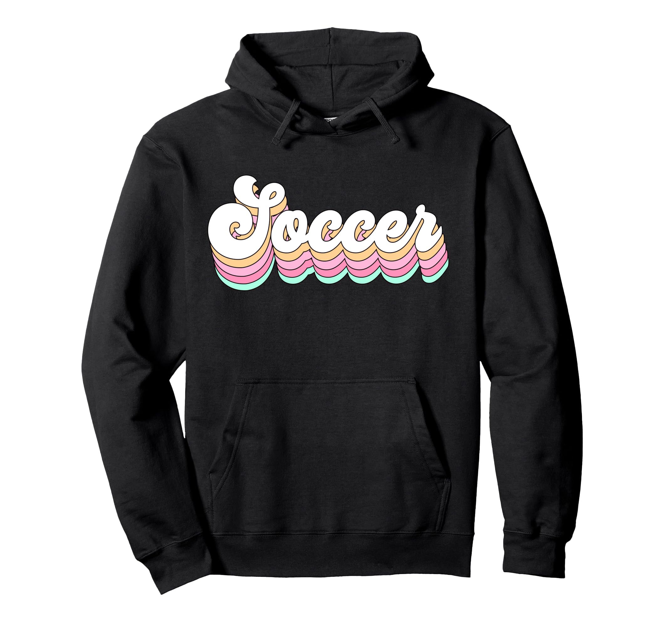 Soccer Pastel Aesthetic Teen Groovy Hoodie - Novelty Apparel Unisex
