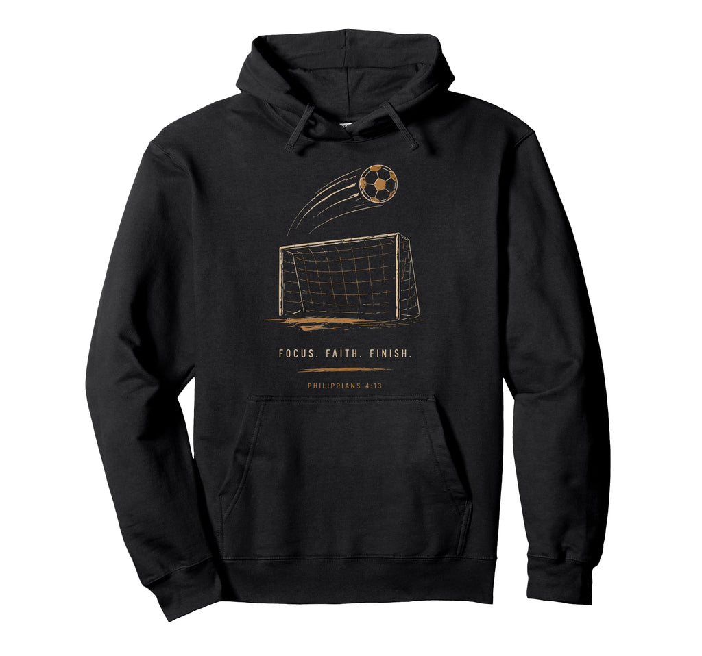 Soccer Faith Focus Finish Philippians Hoodie - Graphic Print Men Women