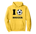 I Love Heart Soccer Ball Futbol Hoodie - Trendy Graphic Unisex