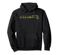 Funny Soccer Heartbeat Ecg Football Hoodie - Trendy Graphic for Adults
