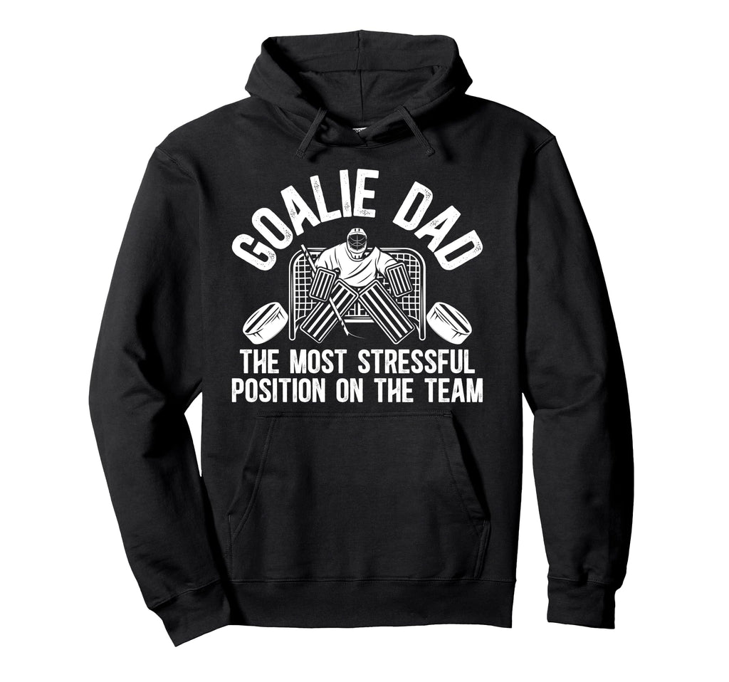 Funny Hockey Goalie Dad Hockey Keeper Hoodie - Unique Graphic Men Women
