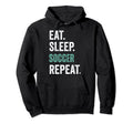 Eat Sleep Soccer Repeat Hoodie - Graphic Print Unisex