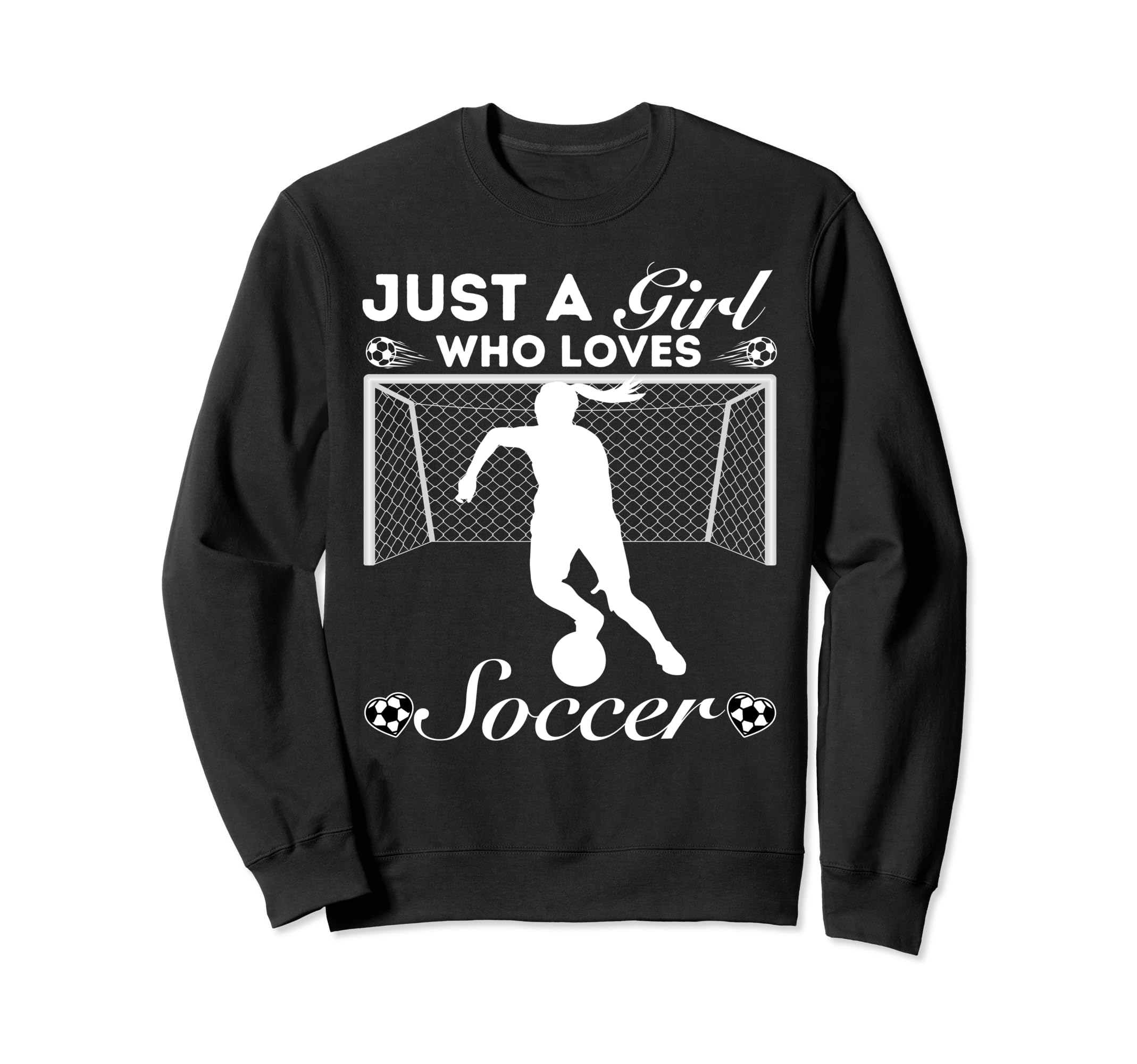 Just Who Loves Soccer Sweatshirt - Unique Graphic Unisex