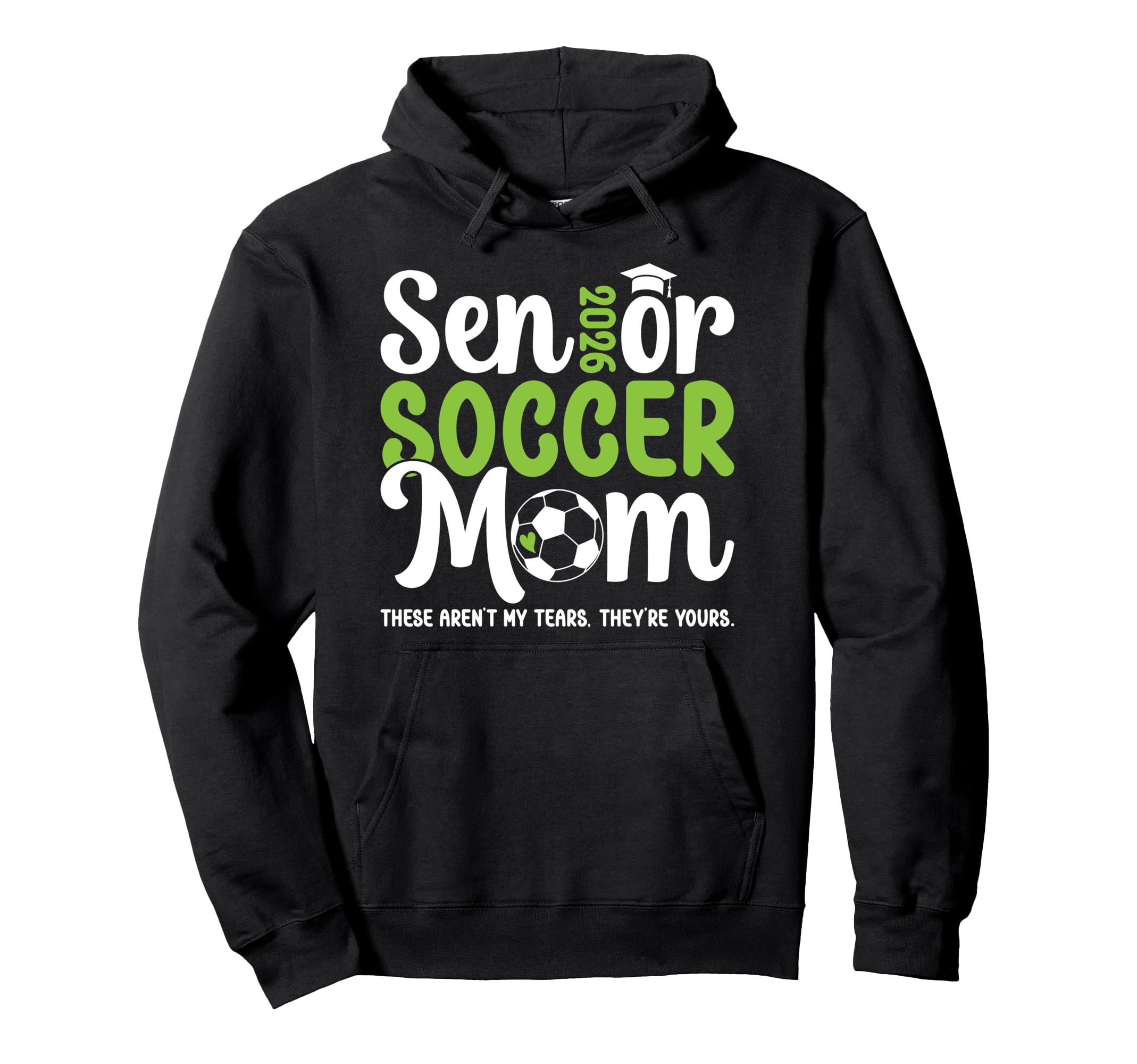 Funny Soccer Senior Mom 2026 Soccer Hoodie - Custom Art Print for Adults