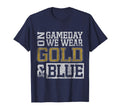 Blue Gold Game Day Group School Tournament T-Shirt - Trendy Graphic Unisex