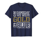 Blue Gold Game Day Group School Tournament T-Shirt - Trendy Graphic Unisex