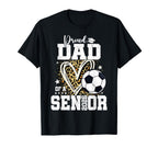 Proud Dad 2026 Senior Soccer Graduation T-Shirt - Trendy Graphic Men Women