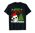 Merry Tree Plaid Santa Soccer T-Shirt - Casual Everyday Wear for Adults