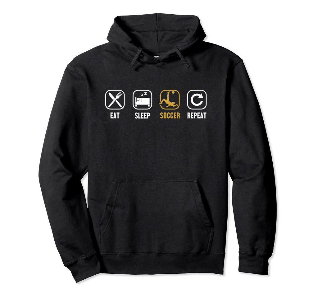 Eat Sleep Soccer Repeat Goal Keeper Hoodie - Custom Art Print for Adults