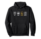 Eat Sleep Soccer Repeat Goal Keeper Hoodie - Custom Art Print for Adults