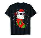 Soccer Socks Funny Santa Soccer T-Shirt - Graphic Print Men Women