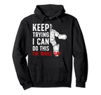 Keep Trying Ice Hockey Goalkeeper Ice Hoodie - Custom Art Print for Adults