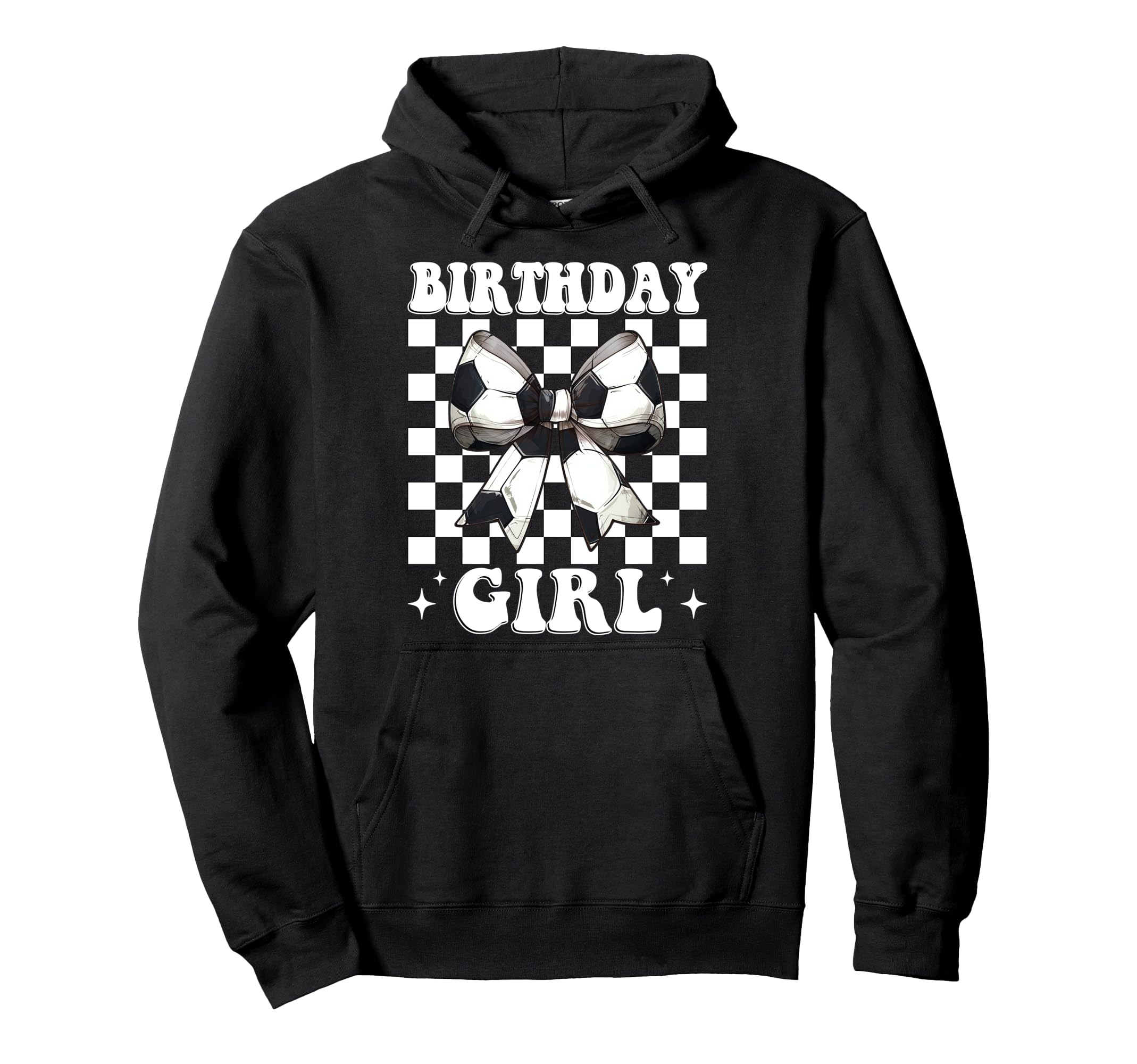 Birthday Soccer Coquette Bow Hoodie - Unique Graphic for Adults