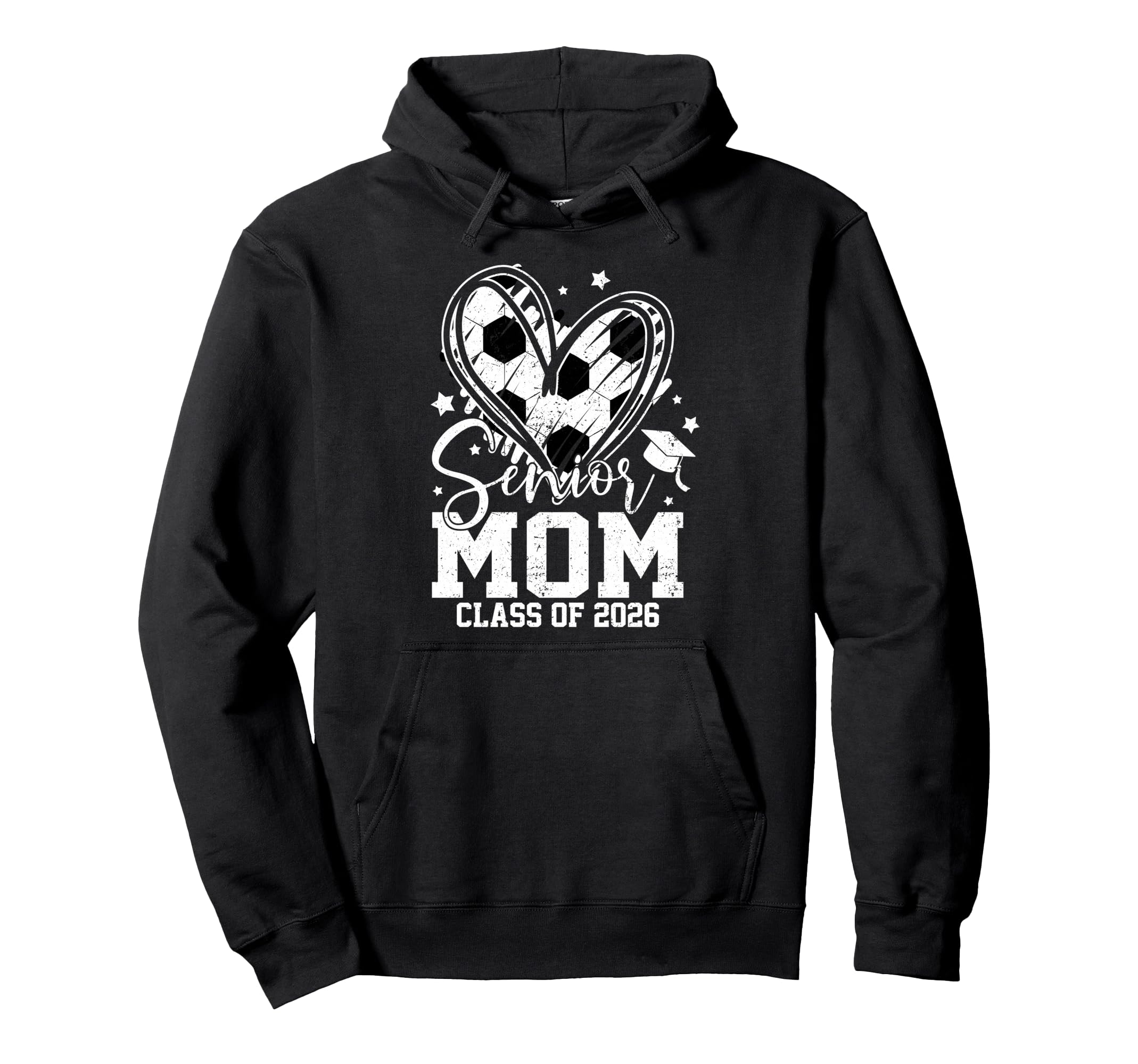 Senior Mom Class 2026 Soccer Graduation Hoodie - Trendy Graphic Unisex