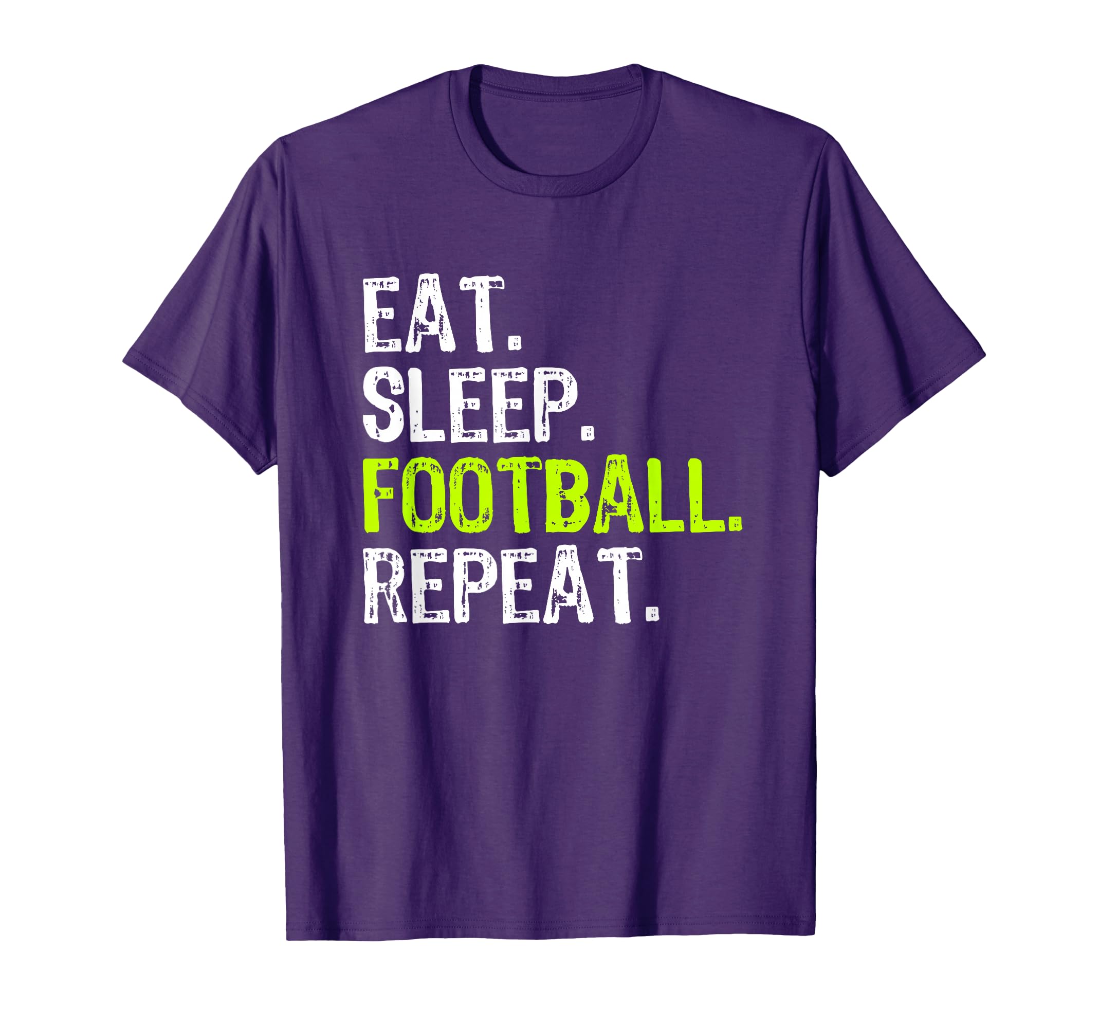Eat Sleep Football Repeat Player Funny T-Shirt - Graphic Print for Adults