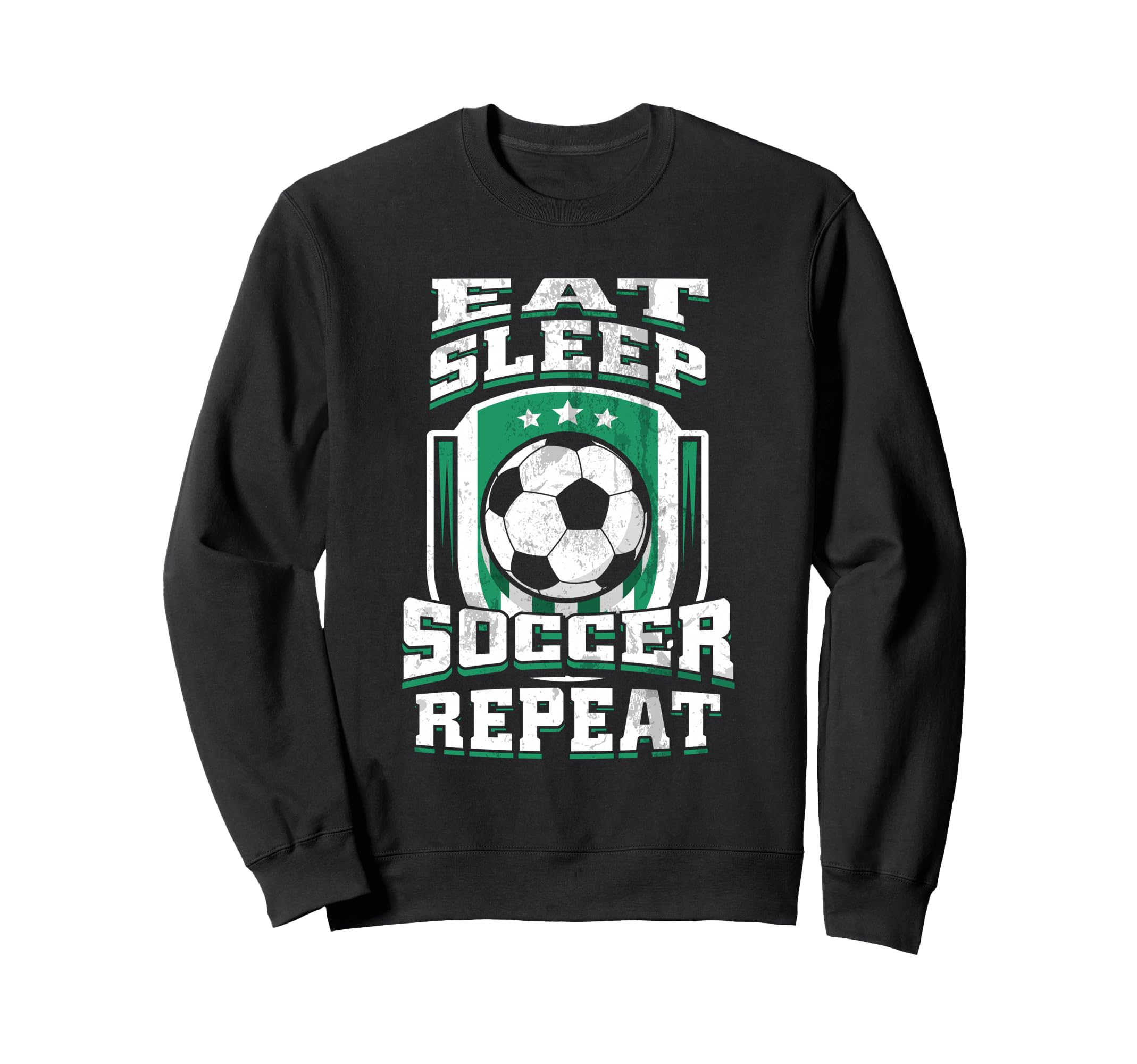 Eat Sleep Soccer Repeat Football Futbol Sweatshirt - Graphic Print Unisex