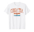 Threadrock Faded Croatia Flag T-Shirt - Streetwear Style for Adults